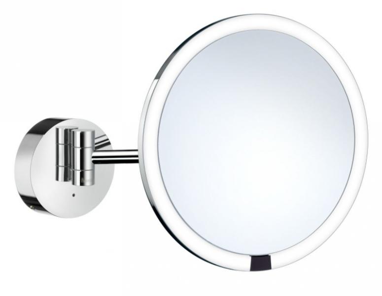 Smedbo Outline kosmetikspejl til væg m/LED lys, sensor og 7 x forstørrelse - Krom