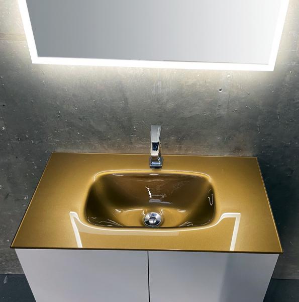 Bath 121 møbelvask i glas - Blank bronze