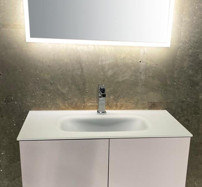 Bath 101 møbelvask i glas - Mat grå