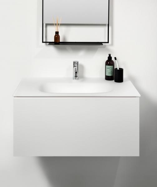 Bath 101 møbelvask i glas - Mat hvid