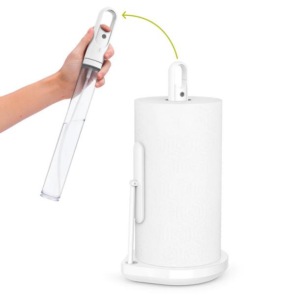 Simplehuman køkkenrulleholder m/spray - Hvid