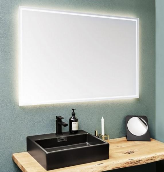 Luca firkantet spejl m/integreret LED lys, backlight og touch - 140 cm