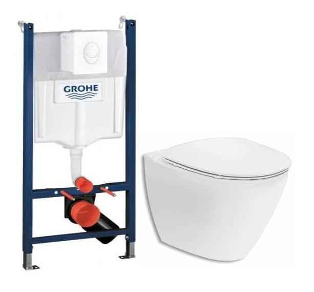 Ifö Spira Art toiletpakke inkl. sæde m/soft-close, cisterne og hvid betjening