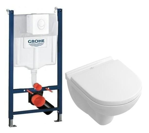 V&B O.novo Compact toiletpakke inkl. cisterne, hvid betjeningsplade og sæde m/ soft-close