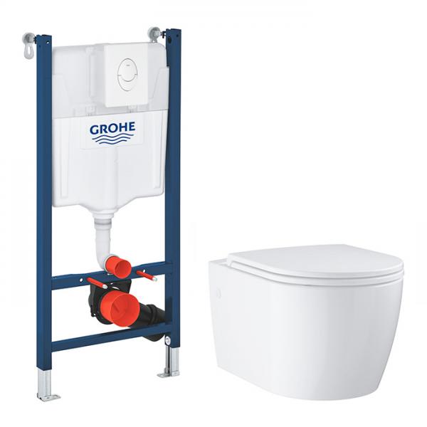 Grohe Start Round toiletpakke inkl. sæde m/SoftClose, cisterne og betjening i hvid