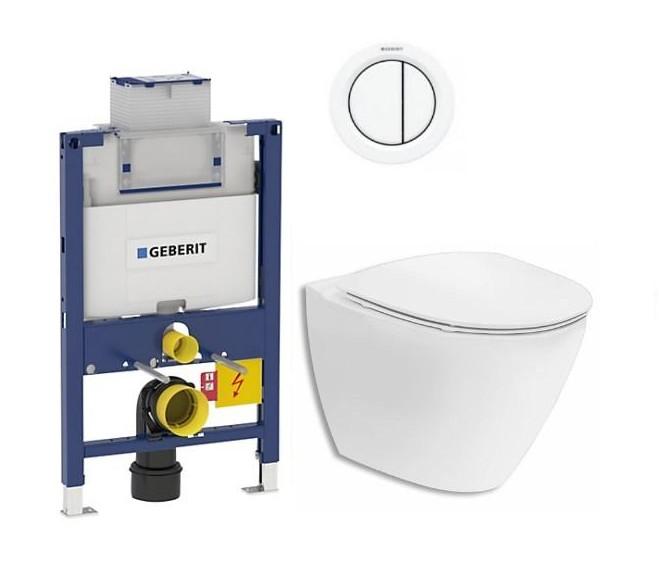 Ifö Spira Art toiletpakke inkl. sæde m/soft-close, lav cisterne og hvid betjening