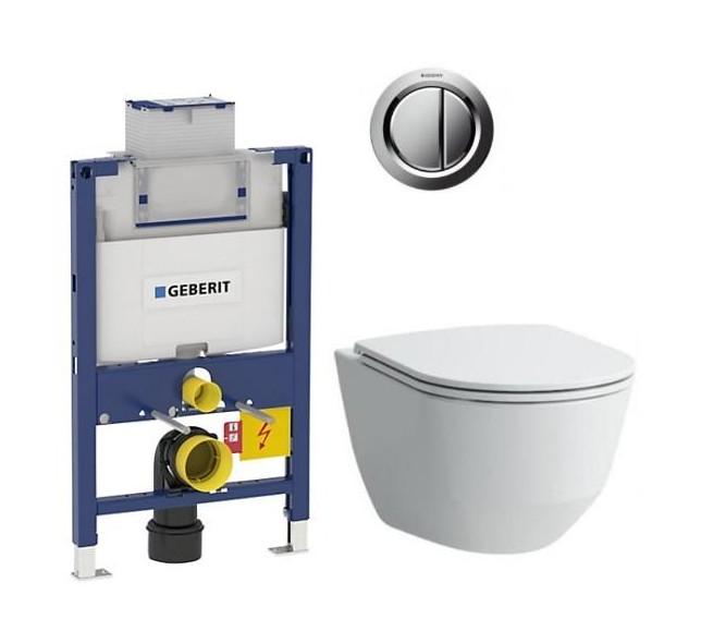 Laufen Pro Rimless Compact m/LCC toiletpakke inkl. lav cisterne, krom betjening og sæde m/soft-close