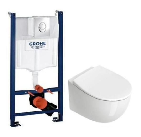 Catalano Italy newflush toiletpakke inkl. sæde m/soft-close, cisterne og krom betjening