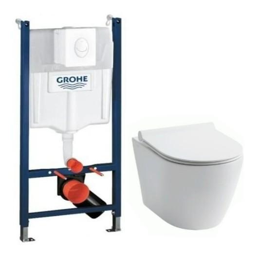 Lavabo Studio RIMless toiletpakke inkl. sæde m/soft-close, cisterne og hvid betjening