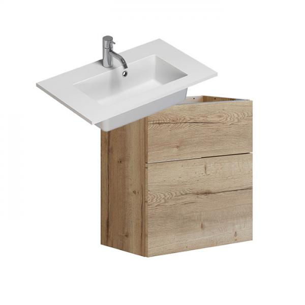 Dansani Luna Urban 60 mini møbelsæt m/Mini minore vask og skuffer - Høj - Natur eg Dansani Luna Urban 60 mini møbelsæt m/Mini minore vask og skuffer - Høj - Natur eg