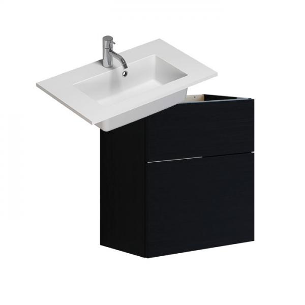 Dansani Luna Urban 60 mini møbelsæt m/Mini minore vask og skuffer - Høj - Sort eg Dansani Luna Urban 60 mini møbelsæt m/Mini minore vask og skuffer - Høj - Sort eg