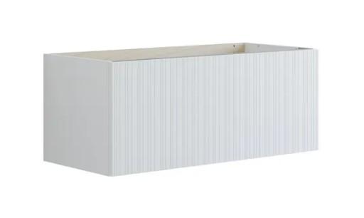 Dansani Luna vaskeskab 100x40 m/skuffer - Hvid mat/riflet