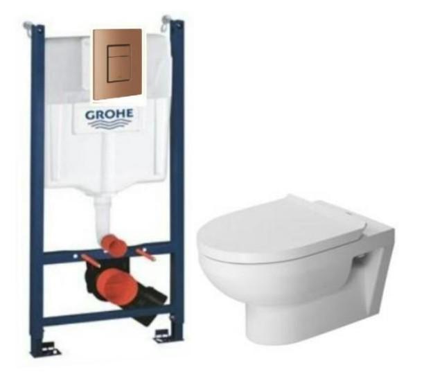Duravit No. 1 Rimless toiletpakke inkl. sæde m/softclose, cisterne og kobber betjening