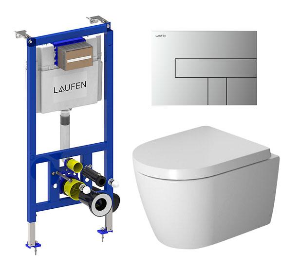Duravit Me by Starck Compact Rimless toiletpakke inkl. sæde m/softclose, cisterne og krom AW100 betjening