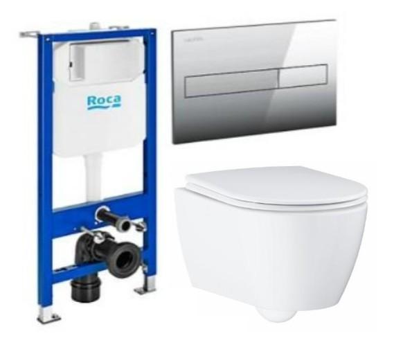 Grohe Essence Rimless toiletpakke inkl. sæde m/soft-close, cisterne og krom AV1 betjening
