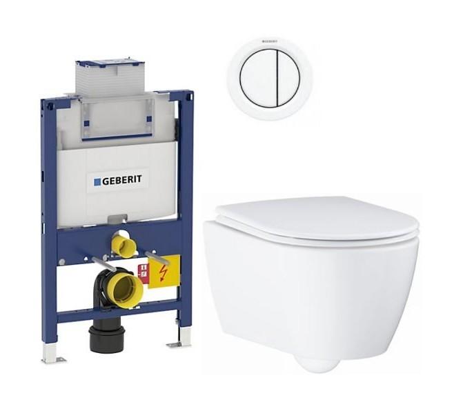 Grohe Essence Rimless toiletpakke inkl. sæde m/soft-close, lav cisterne og hvid betjening