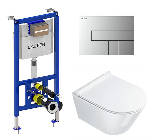 Catalano Zero newflush kompakt toiletpakke inkl. sæde m/softclose, cisterne og krom AW100 betjening