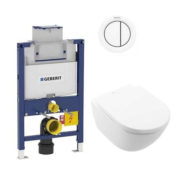 V&B Subway 3.0 m/CeramicPlus og TwistFlush toiletpakke inkl. lav cisterne, hvid trykknap og sæde m/ soft-close