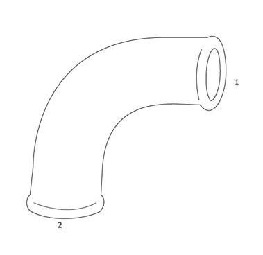 GF Galvaniseret lang bøjning - Muffe/Nippel - 1 1/4"