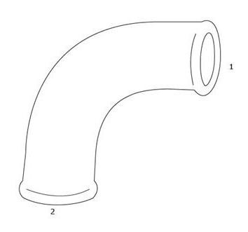 GF Galvaniseret Vinkel - Muffe/Muffe - 1 1/2" - 1"