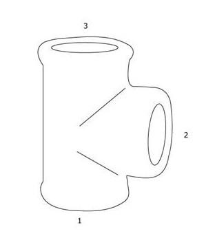 GF Galvaniseret T-stykke - Muffe - 1" - 3/8"