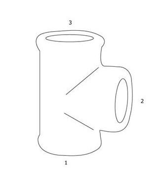 GF Galvaniseret T-stykke - Muffe - 1 1/4" - 1/2"