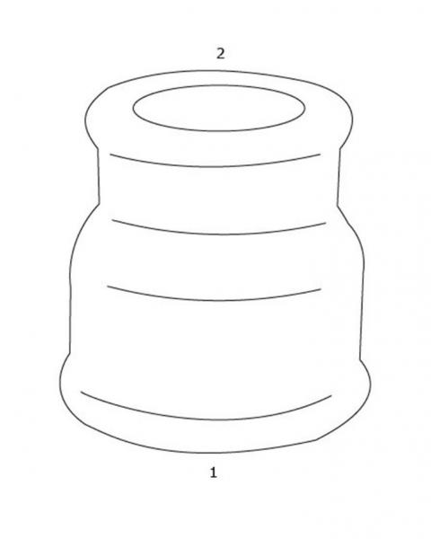 GF sort formmuffe - Muffe/Muffe - 2" - 3/4"