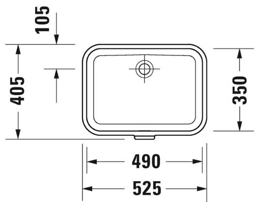 Duravit Soleil 49 håndvask t/underlimning - Uden hanehul - Med overløb