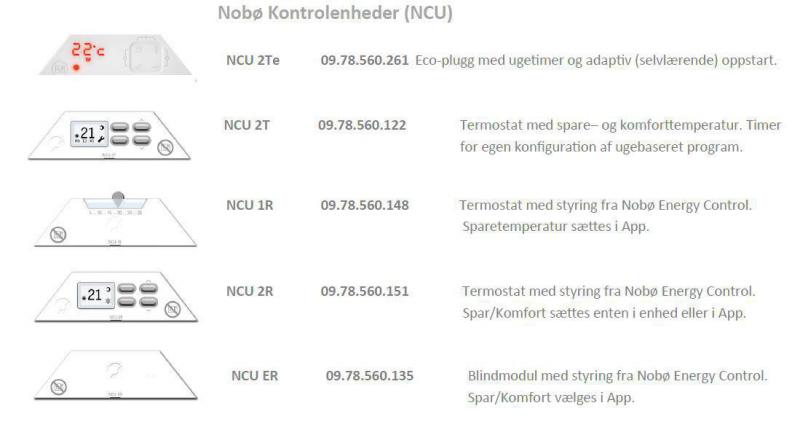 Nobø Front varmeliste 73 - 500W - 400V u/kontrolenhed