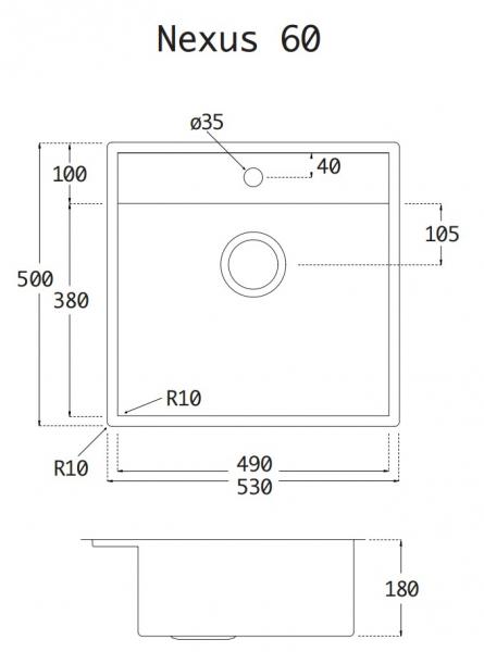 Lavabo Nexus 60 køkkenvask m/køkkenarmatur - Steel