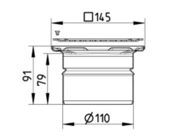 Blücher afløbsskål t/beton 110mm