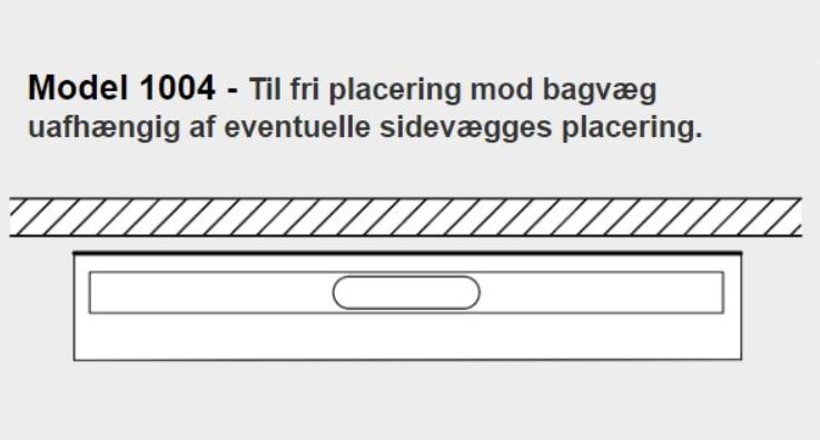 Unidrain 1004 afløbsarmatur - Mod bagvæg - 300 mm