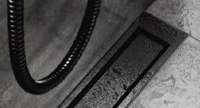Unidrain afløb 1000 mm/10 mm ramme - Børstet sort