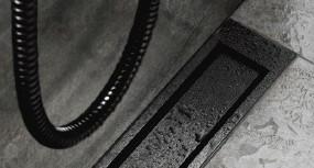 Unidrain afløb 900 mm/10 mm ramme - Børstet sort