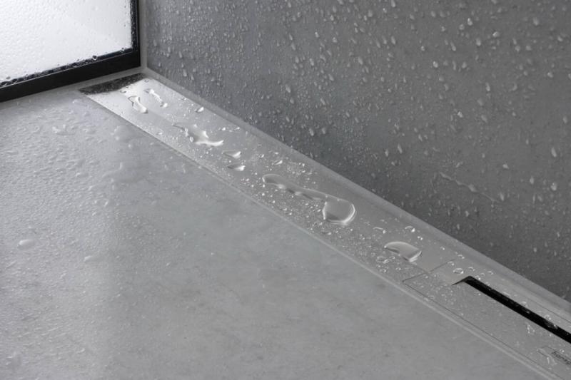 Hansgrohe RainDrain Flex afløb (kan afkortes) t/bagvæg - 80 - Steel