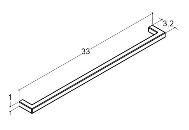 Dansani Base greb - 33 cm - Sort