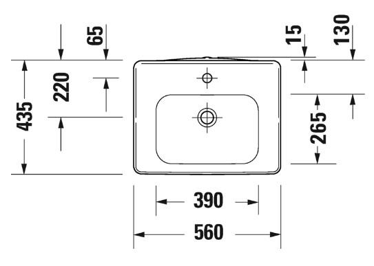 Duravit Soleil fritstående bowlevask - 1 hanehul - Med overløb