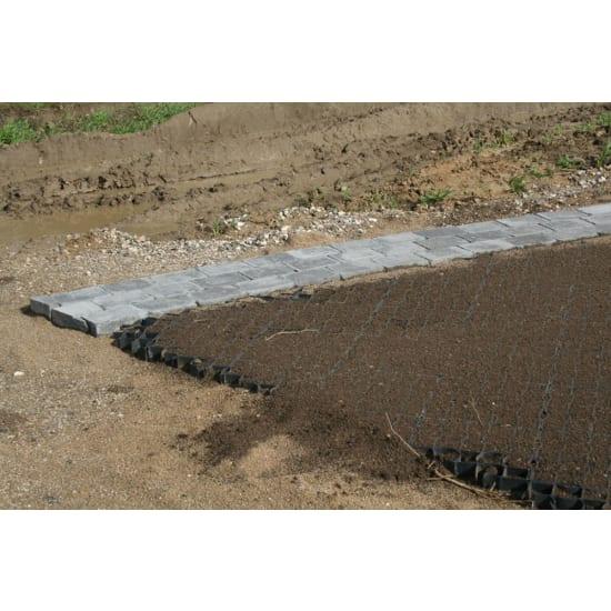 Byggros ECORASTER Ecoblock S50 græsarmering, sort, 20 t, pakke á 12 stk. (1,33 m2)