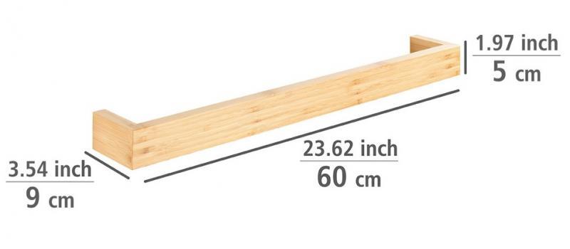 Outlet - Wenko Bambusa håndklædestang 60 cm - Bambus