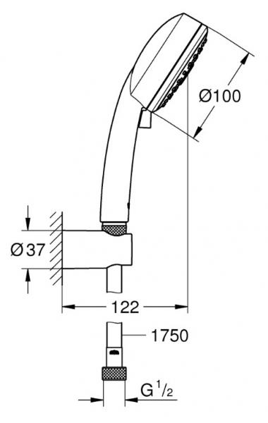 Grohe Vitalio Comfort 100 III håndbrusesæt