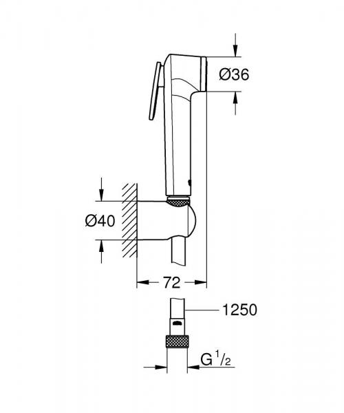 Grohe New Tempesta-F Trigger Spray sæt - Poleret cool sunrise