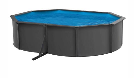 Swim & Fun Pool Oval 490 x 360 x 120 cm - Antracit Grey