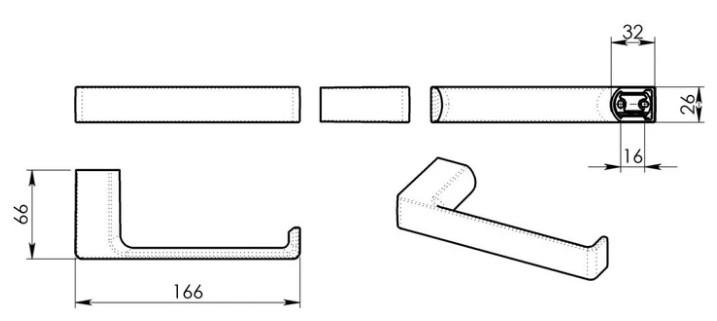 Hefe Piren toiletpapirholder - Mat hvid