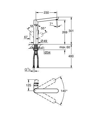 Grohe K7 køkkenarmatur - 32175000 - VVS-Shoppen.dk
