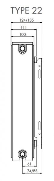 Stelrad Compact All In Radiator Type 22 - H500 x L2000