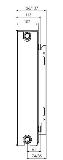 Stelrad Compact Planar Radiator 22 - H600 x 1200
