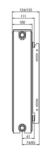 Altech C4 radiator 22 - 600 x 1500 mm