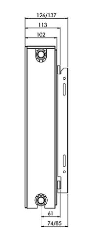 Altech P4 plan radiator 22 - 600 x 800 mm.