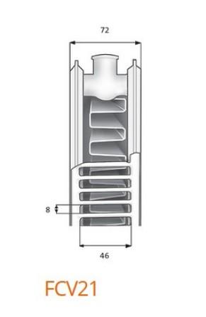 Outlet - Purmo Plan Ventil Compact FCV 21 Højde 500 x 2600