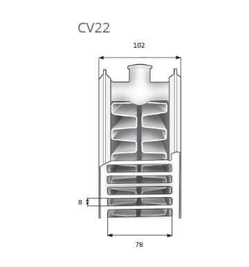 Purmo Ventil Compact CV22-500-1400mm - 21 kvm